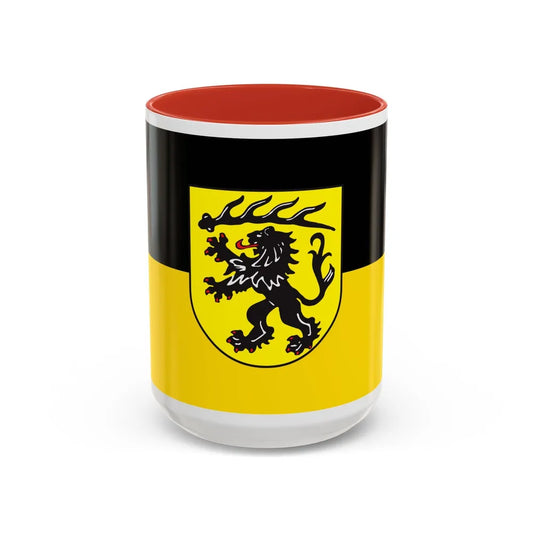 Flag of Goppingen Germany - Accent Coffee Mug-15oz-Red-Go Mug Yourself