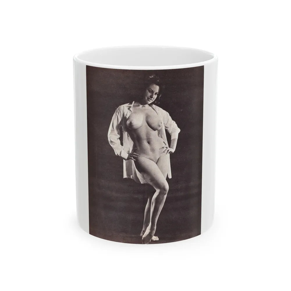 June Palmer #334 - Nude (Vintage Female Icon) White Coffee Mug-11oz-Go Mug Yourself