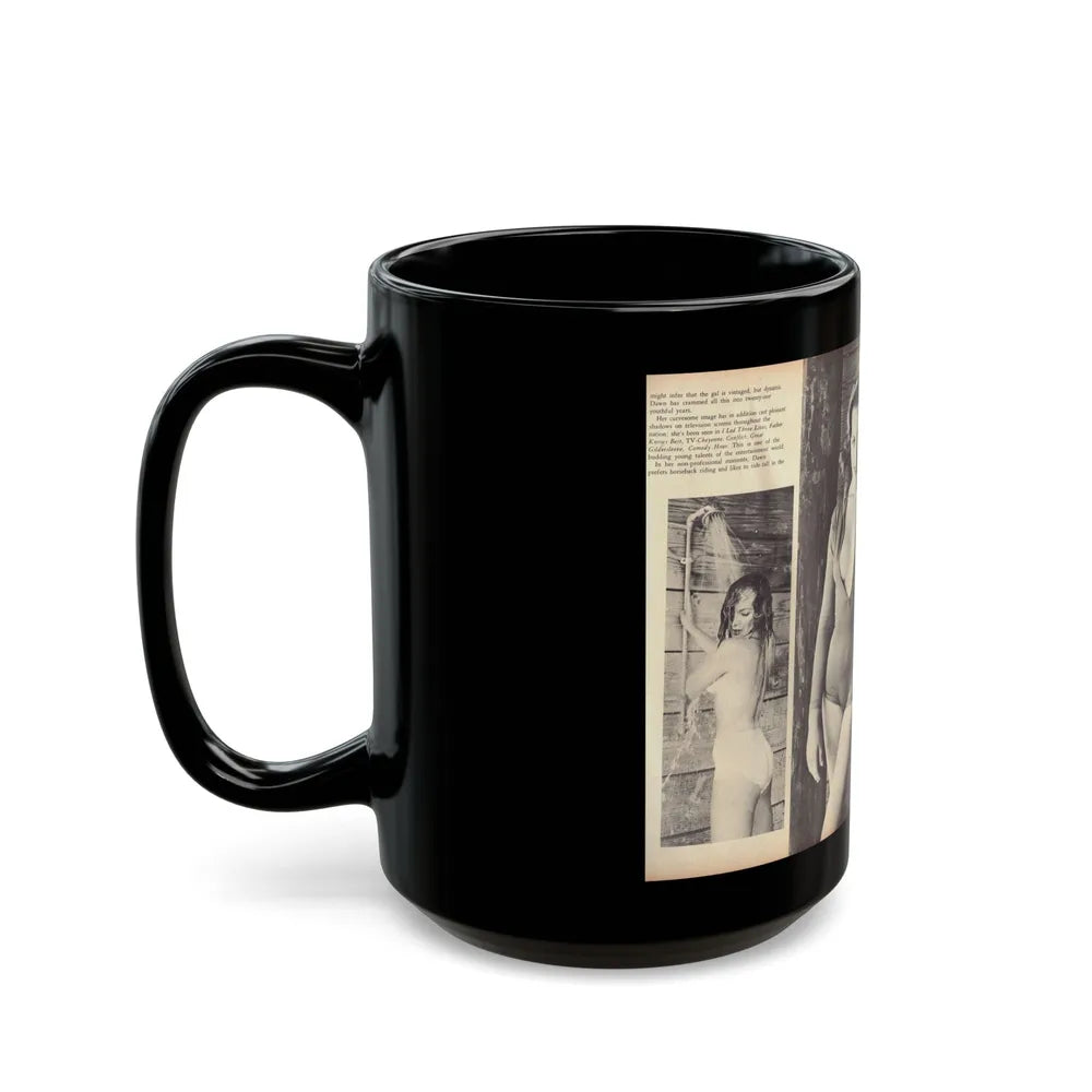 Dawn Richard #102 - [Pages 30 & 31] Including Pages 2 & 3 of 5 with, 4 B&W Photos+Contuned Article from ADVENTURE Dec. '60 Mag. (Vintage Female Icon) Black Coffee Mug-Go Mug Yourself