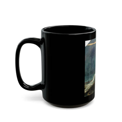 Couple Under the Stars, illustration - Black Coffee Mug-Go Mug Yourself