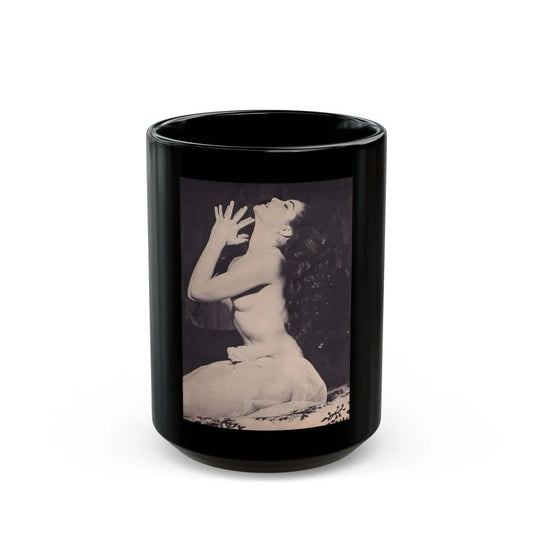 Julie Newmar #376 (Vintage Female Icon) Black Coffee Mug-15oz-Go Mug Yourself