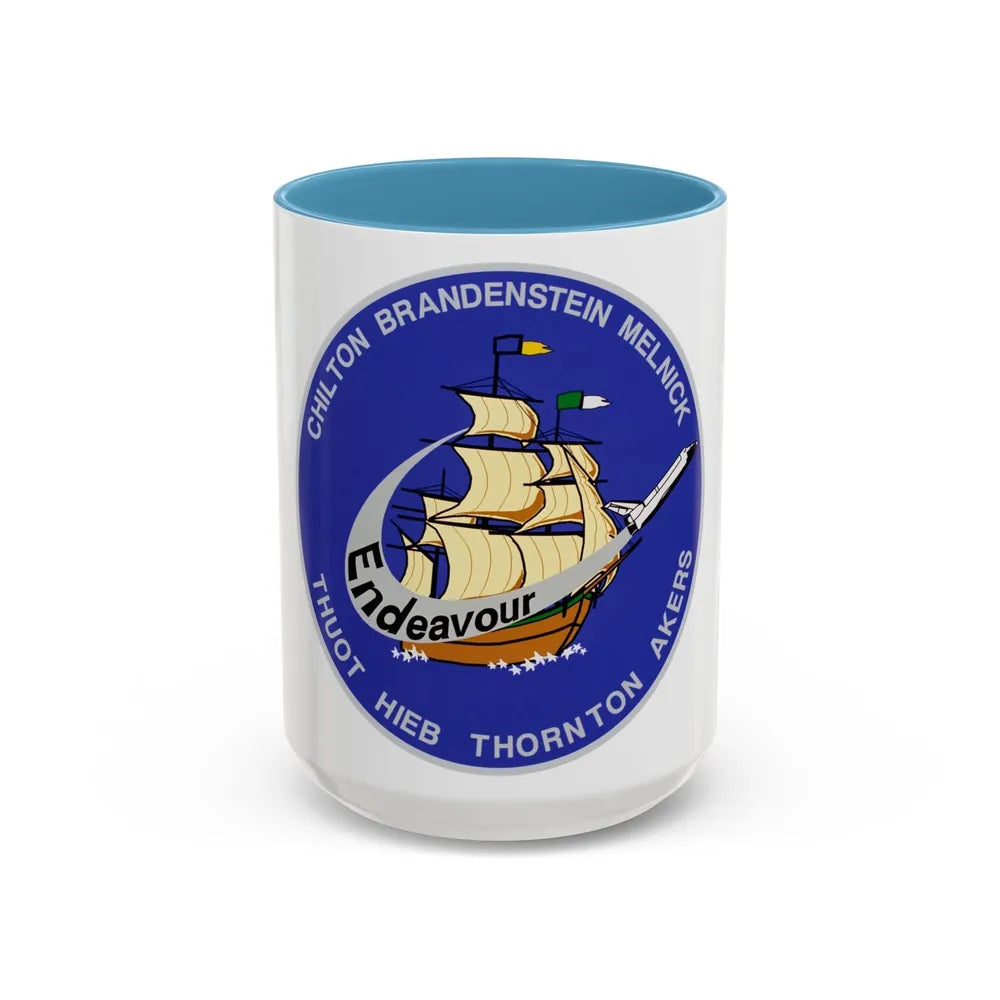 STS 49 (NASA) Accent Coffee Mug-15oz-Light Blue-Go Mug Yourself