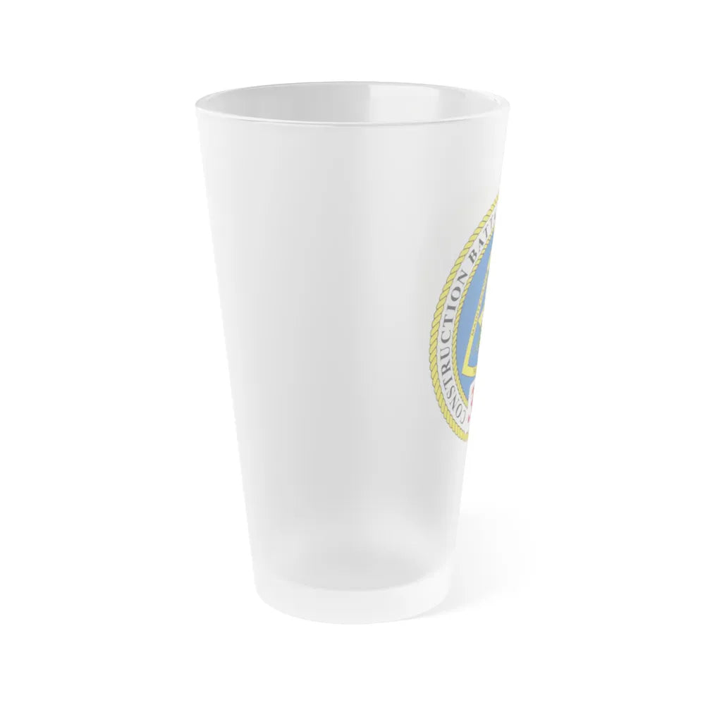 CBMU 303 (U.S. Navy) Frosted Pint Glass 16oz-Go Mug Yourself