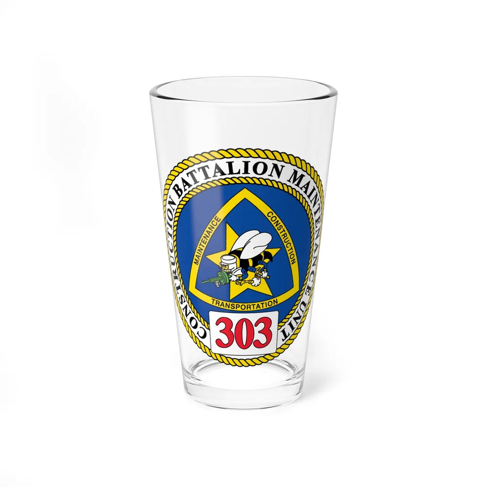 CBMU 303 (U.S. Navy) Pint Glass 16oz-16oz-Go Mug Yourself