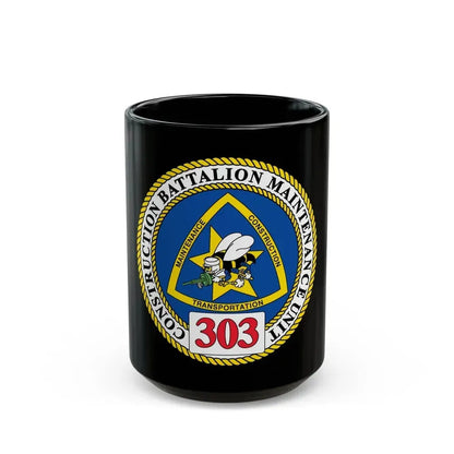 CBMU 303 (U.S. Navy) Black Coffee Mug 15oz - Go Mug Yourself