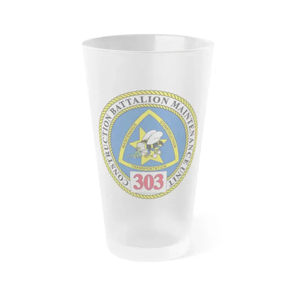 CBMU 303 (U.S. Navy) Frosted Pint Glass 16oz Default Title - Go Mug Yourself