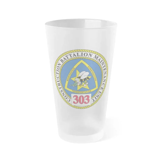CBMU 303 (U.S. Navy) Frosted Pint Glass 16oz Default Title - Go Mug Yourself