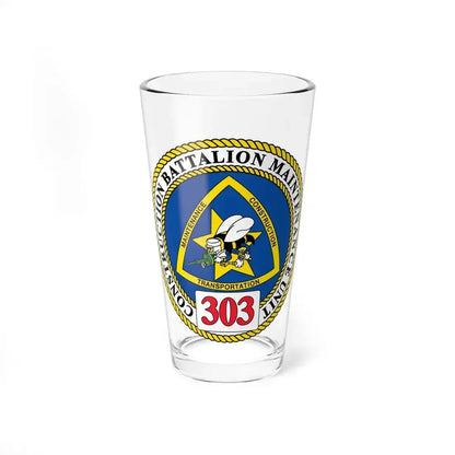 CBMU 303 (U.S. Navy) Pint Glass 16oz 16oz - Go Mug Yourself