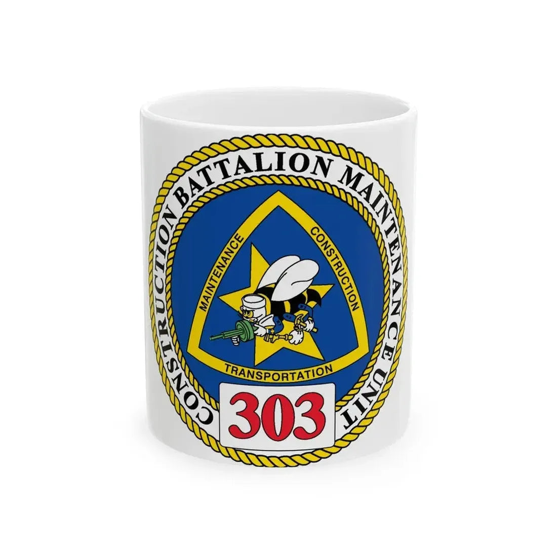 CBMU 303 (U.S. Navy) White Coffee Mug 11oz - Go Mug Yourself