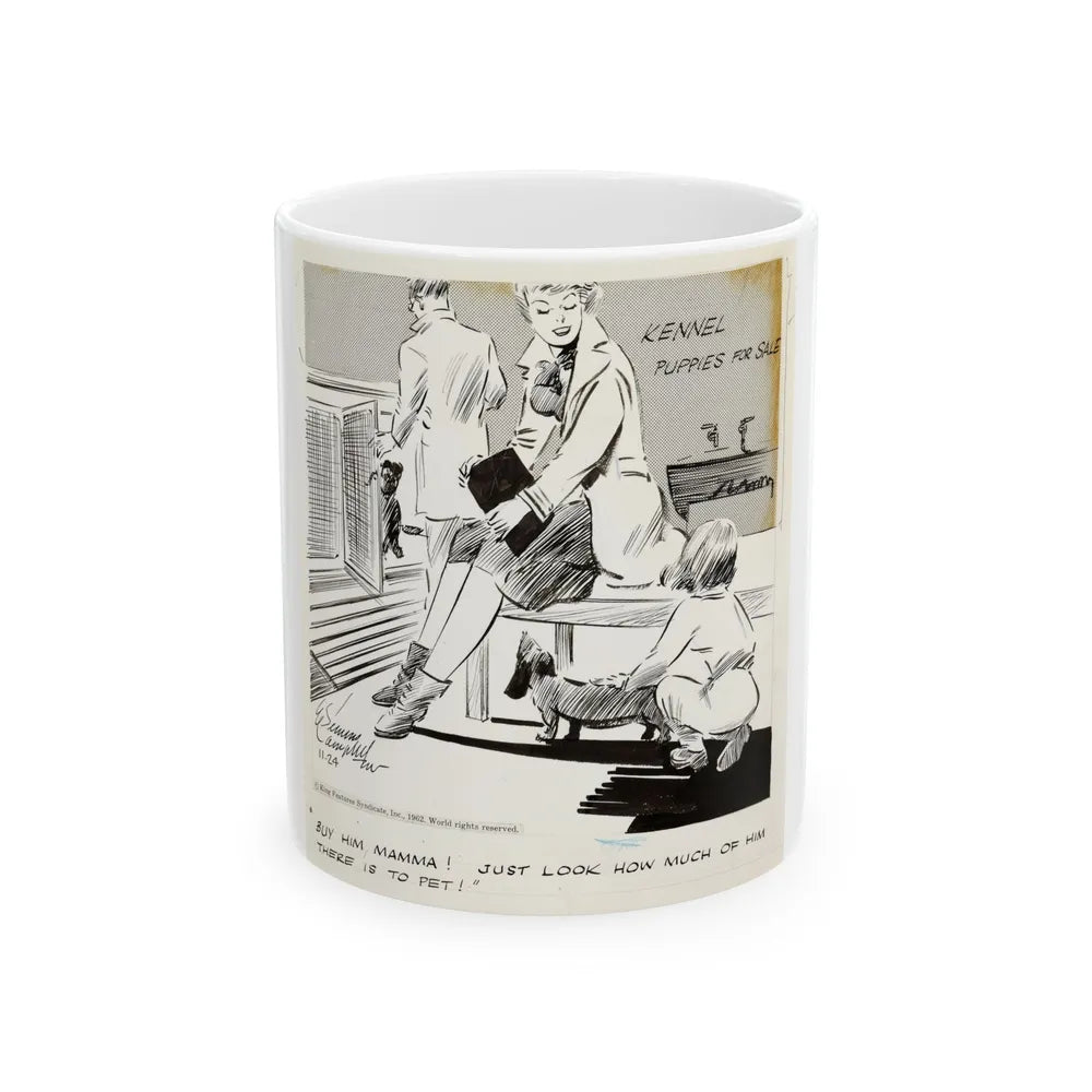 Cuties Daily Comic Strip, 1962 (1) - White Coffee Mug-11oz-Go Mug Yourself