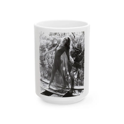 Julie Newmar #329 (Vintage Female Icon) White Coffee Mug-15oz-Go Mug Yourself