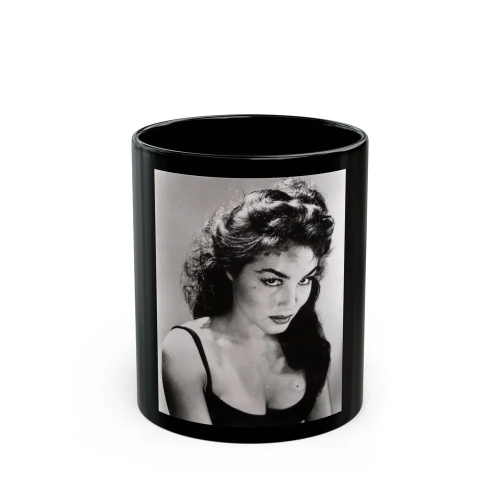 Julie Newmar #39 (Vintage Female Icon) Black Coffee Mug-11oz-Go Mug Yourself