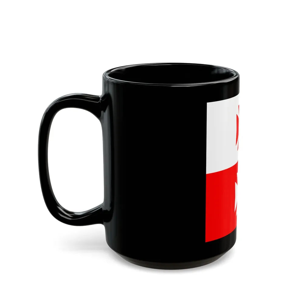 Flag of La Chaux Switzerland - Black Coffee Mug-Go Mug Yourself