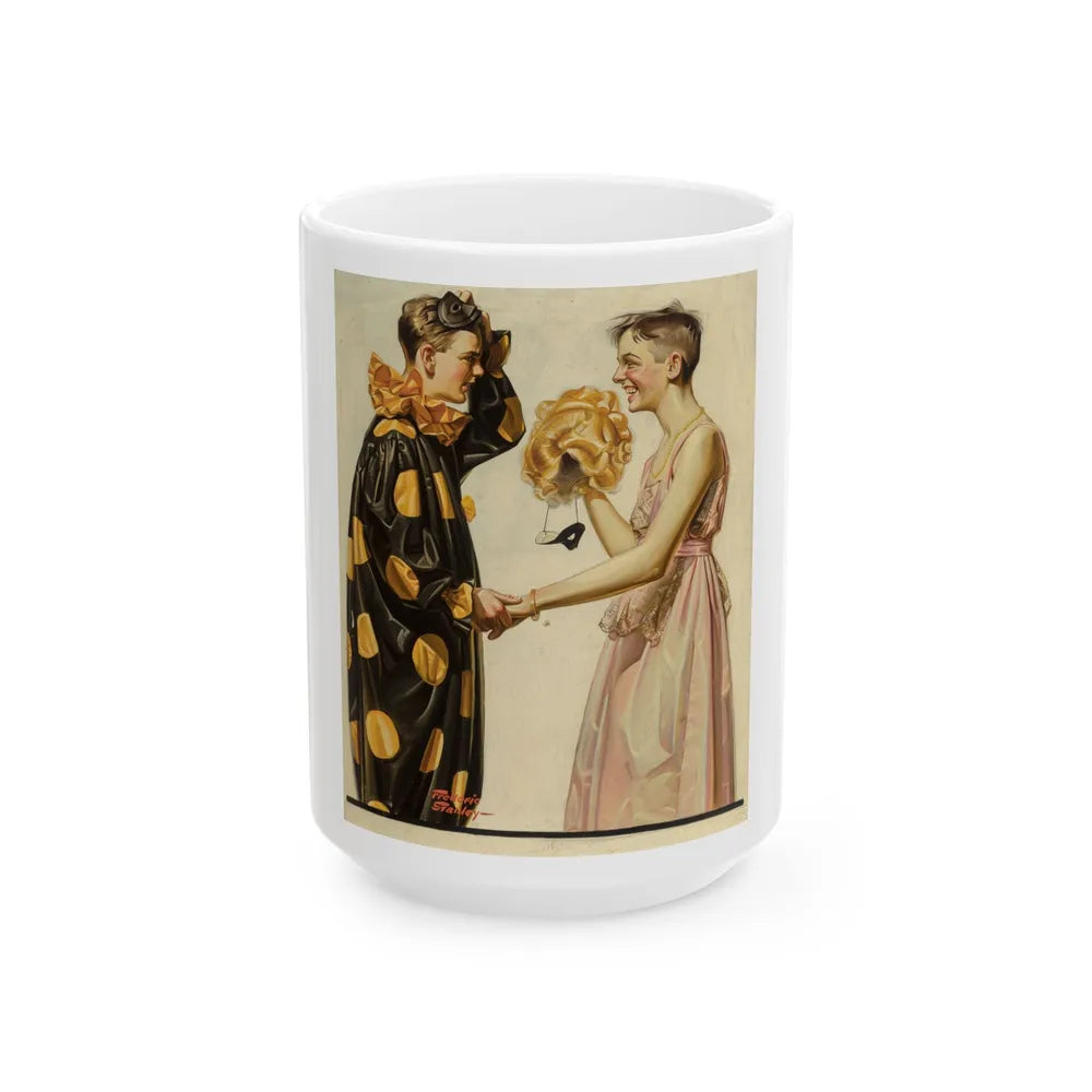 Costume Surprise, The Saturday Evening Post cover, February 12, 1921 - White Coffee Mug-15oz-Go Mug Yourself