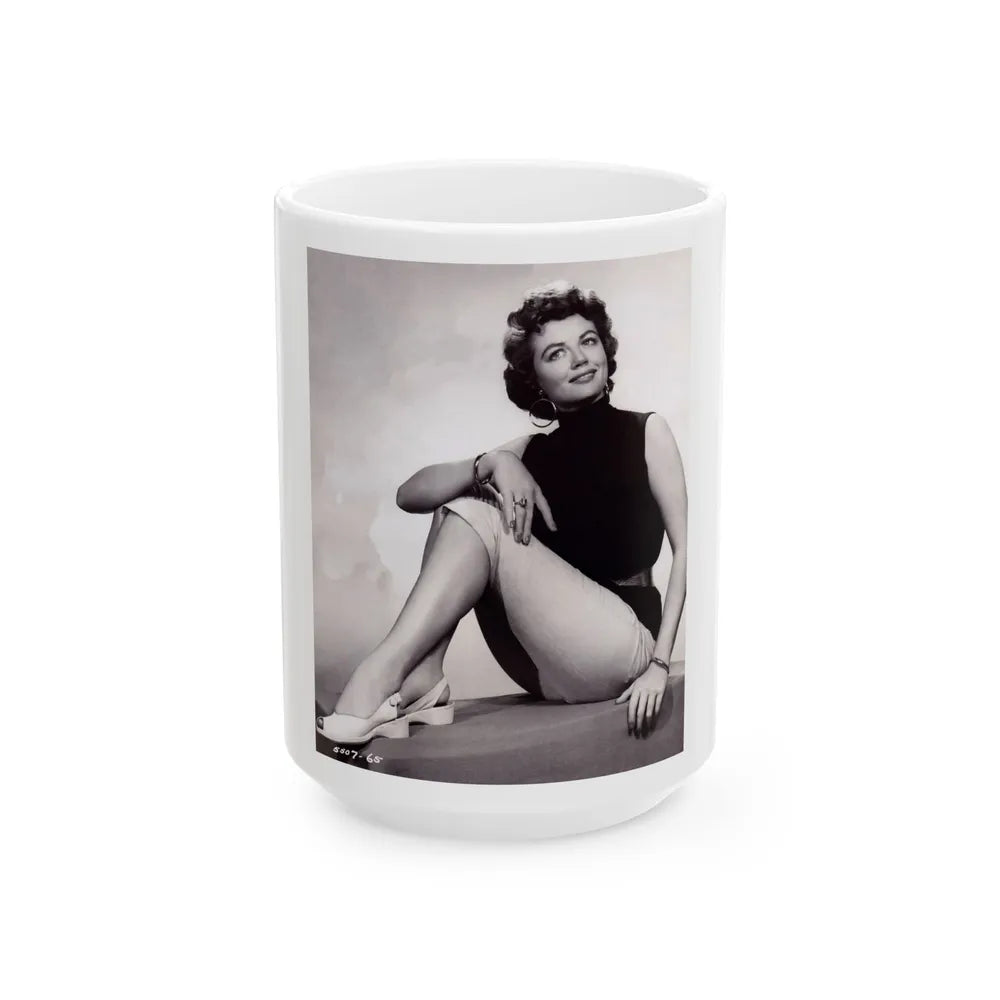 Dorothy Malone #151 (Vintage Female Icon) White Coffee Mug-15oz-Go Mug Yourself