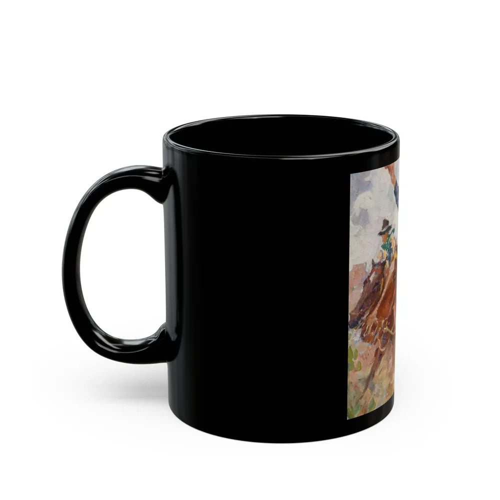 Cowboys on the Plains - Black Coffee Mug-Go Mug Yourself