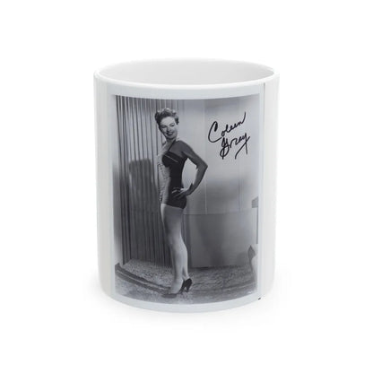 Coleen Gray #01 1 (Vintage Female Icon) White Coffee Mug-11oz-Go Mug Yourself