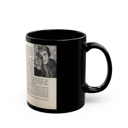 Terry Moore #439 - 66 PHOTOGRAPHS OF Terry MOORE U.K. Pocket Mag. Pages 8 & 9 (Vintage Female Icon) Black Coffee Mug-Go Mug Yourself