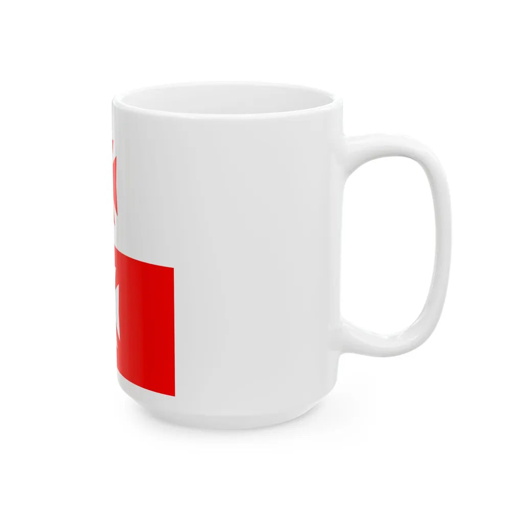 Flag of La Chaux Switzerland - White Coffee Mug-Go Mug Yourself