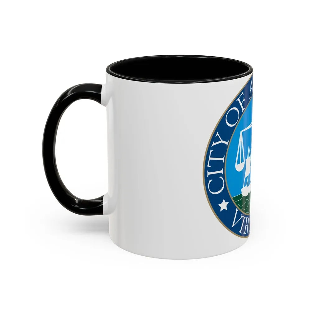 Seal of Alexandria Virginia - Accent Coffee Mug-Go Mug Yourself