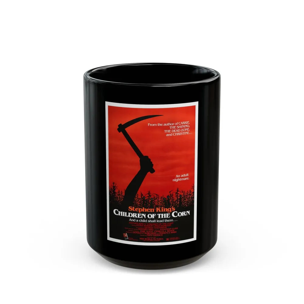 CHILDREN OF THE CORN 1984 Movie Poster - Black Coffee Mug-15oz-Go Mug Yourself