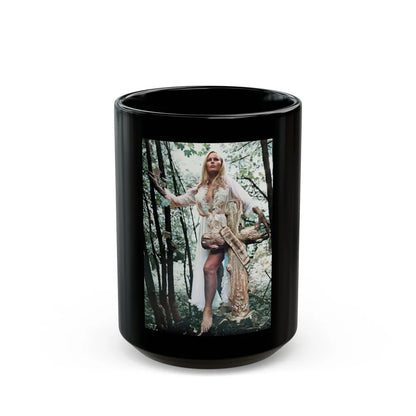 Veronica Carlson #127 (Vintage Female Icon) Black Coffee Mug-15oz-Go Mug Yourself