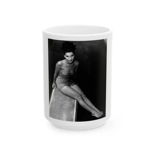 Debra Paget #510 (Vintage Female Icon) White Coffee Mug-15oz-Go Mug Yourself