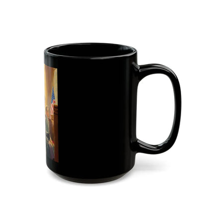 Family at Church - Black Coffee Mug-Go Mug Yourself