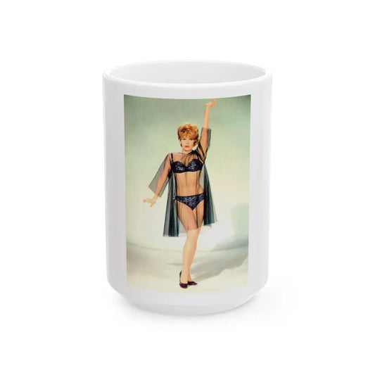 Jill St. John #252 (Vintage Female Icon) White Coffee Mug-15oz-Go Mug Yourself