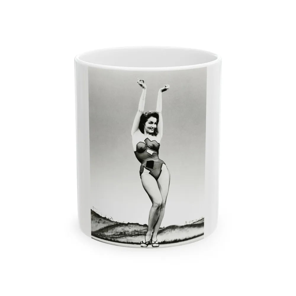 Julie Newmar #294 (Vintage Female Icon) White Coffee Mug-11oz-Go Mug Yourself