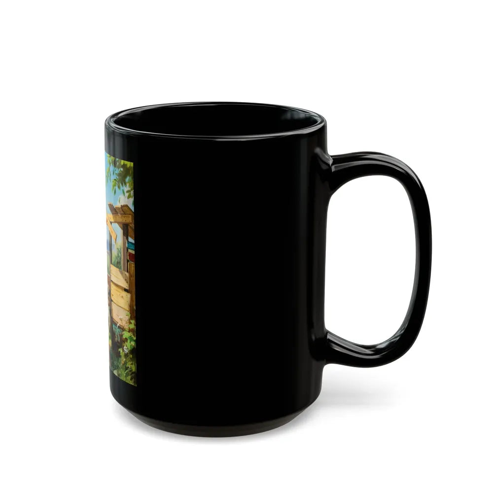 Building a Fort - Black Coffee Mug-Go Mug Yourself