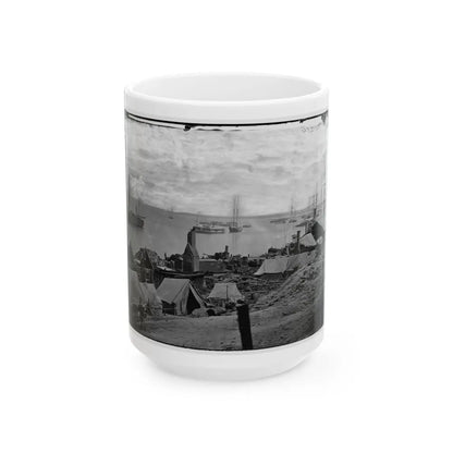 City Point, Va. Wharves After The Explosion Of Ordnance Barges On August 4, 1864 (U.S. Civil War) White Coffee Mug-15oz-Go Mug Yourself