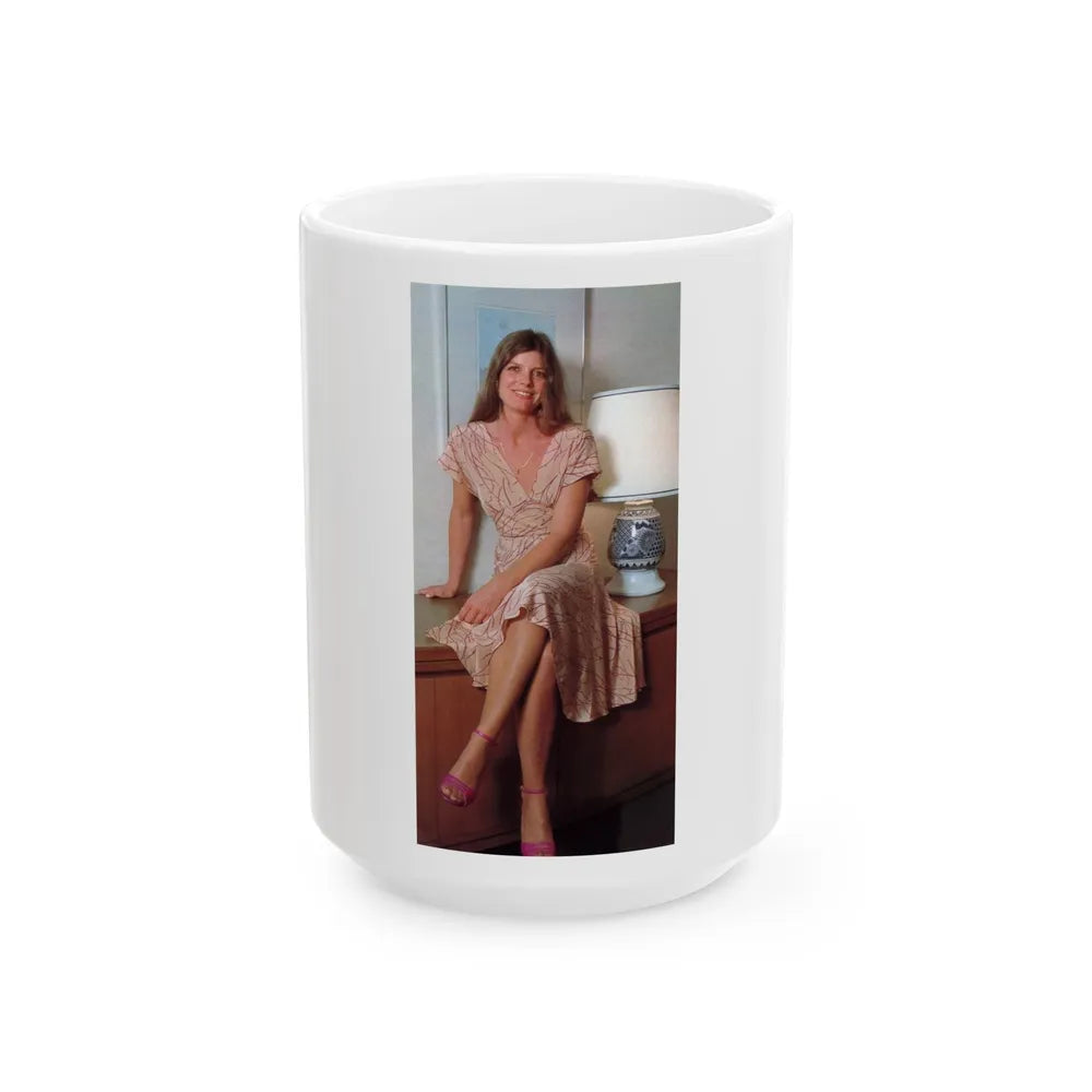 Katharine Ross #114 (Vintage Female Icon) White Coffee Mug-15oz-Go Mug Yourself