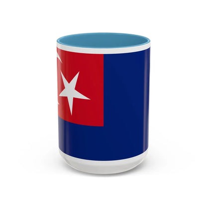 Flag of Johor Malaysia - Accent Coffee Mug-15oz-Light Blue-Go Mug Yourself