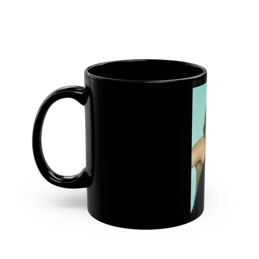 Julie Ege #90 (Vintage Female Icon) Black Coffee Mug-Go Mug Yourself