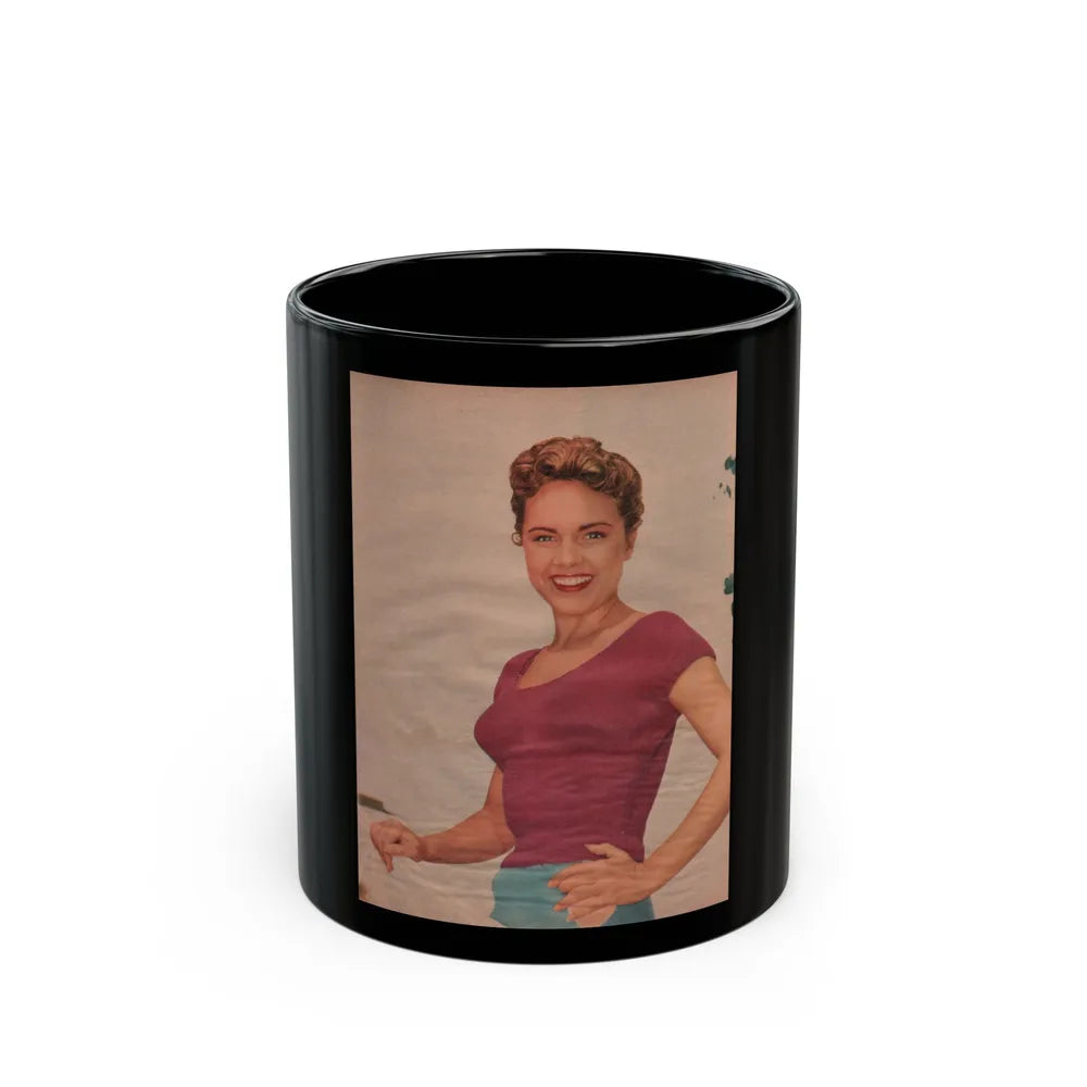 Terry Moore #519 - Magazine Page Photo (Vintage Female Icon) Black Coffee Mug-11oz-Go Mug Yourself