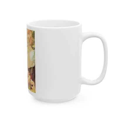 Day On The River by Harriett Pratt, Woman magazine, 1961 - White Coffee Mug-Go Mug Yourself