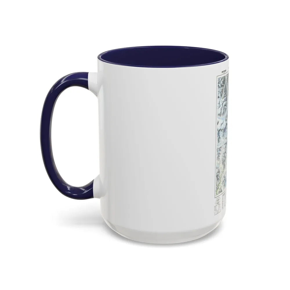 Mount Everest (1988) (Map) Accent Coffee Mug-Go Mug Yourself