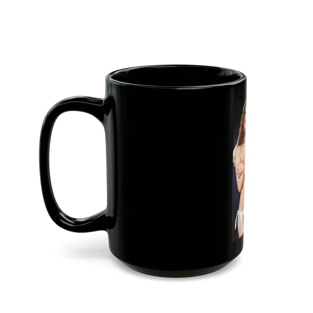 Julie Ege #241 (Vintage Female Icon) Black Coffee Mug-Go Mug Yourself