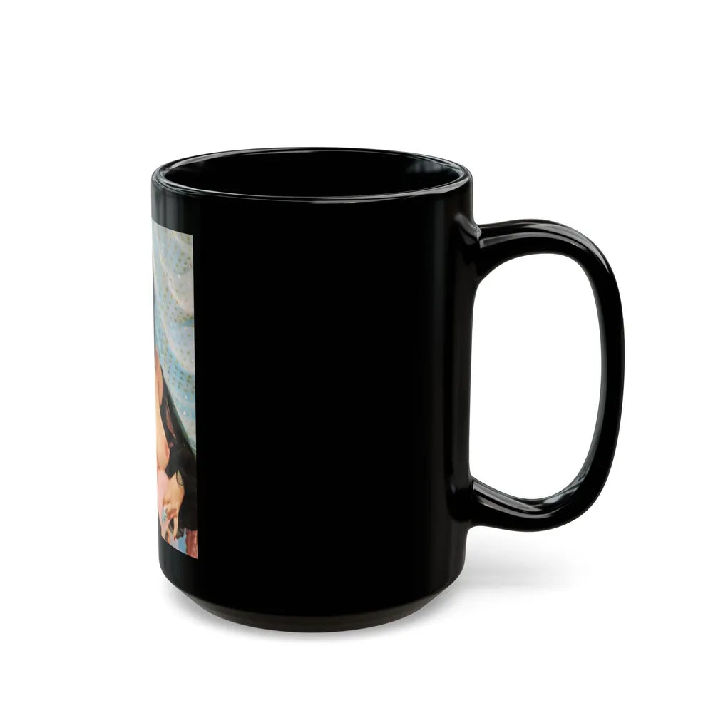 Evelyn West #12 (Vintage Female Icon) Black Coffee Mug-Go Mug Yourself