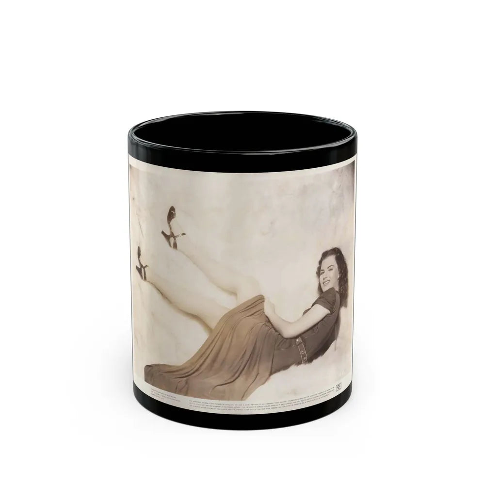 Faith Domergue #126 (Vintage Female Icon) Black Coffee Mug-11oz-Go Mug Yourself