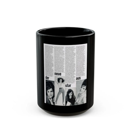 Gila Golan #184 (Vintage Female Icon) Black Coffee Mug-15oz-Go Mug Yourself