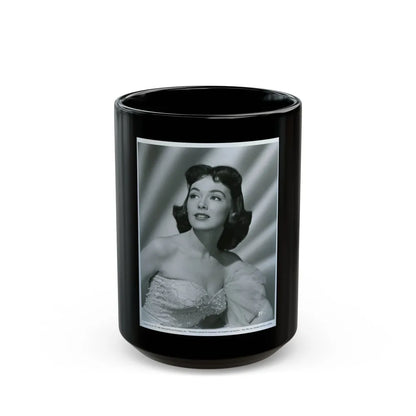 Barbara Rush #170 (Vintage Female Icon) Black Coffee Mug-15oz-Go Mug Yourself