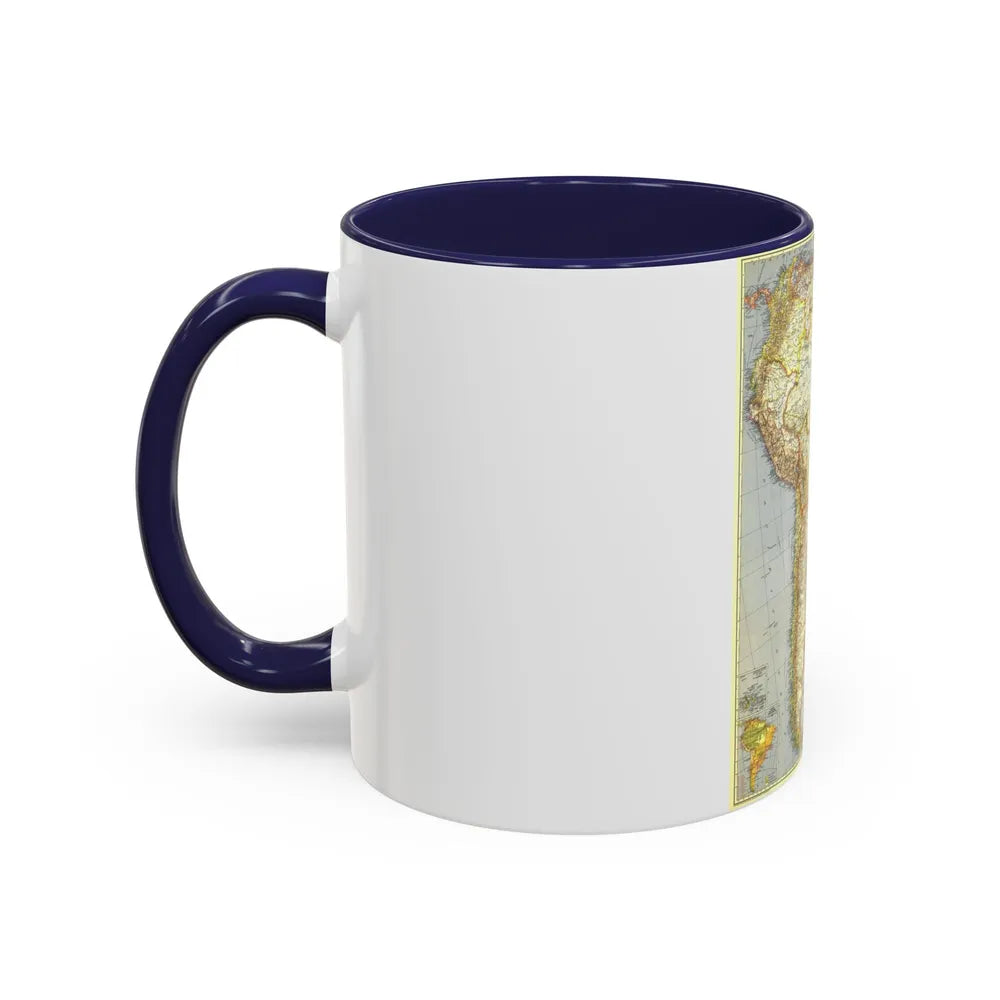 South America (1937) (Map) Accent Coffee Mug-Go Mug Yourself