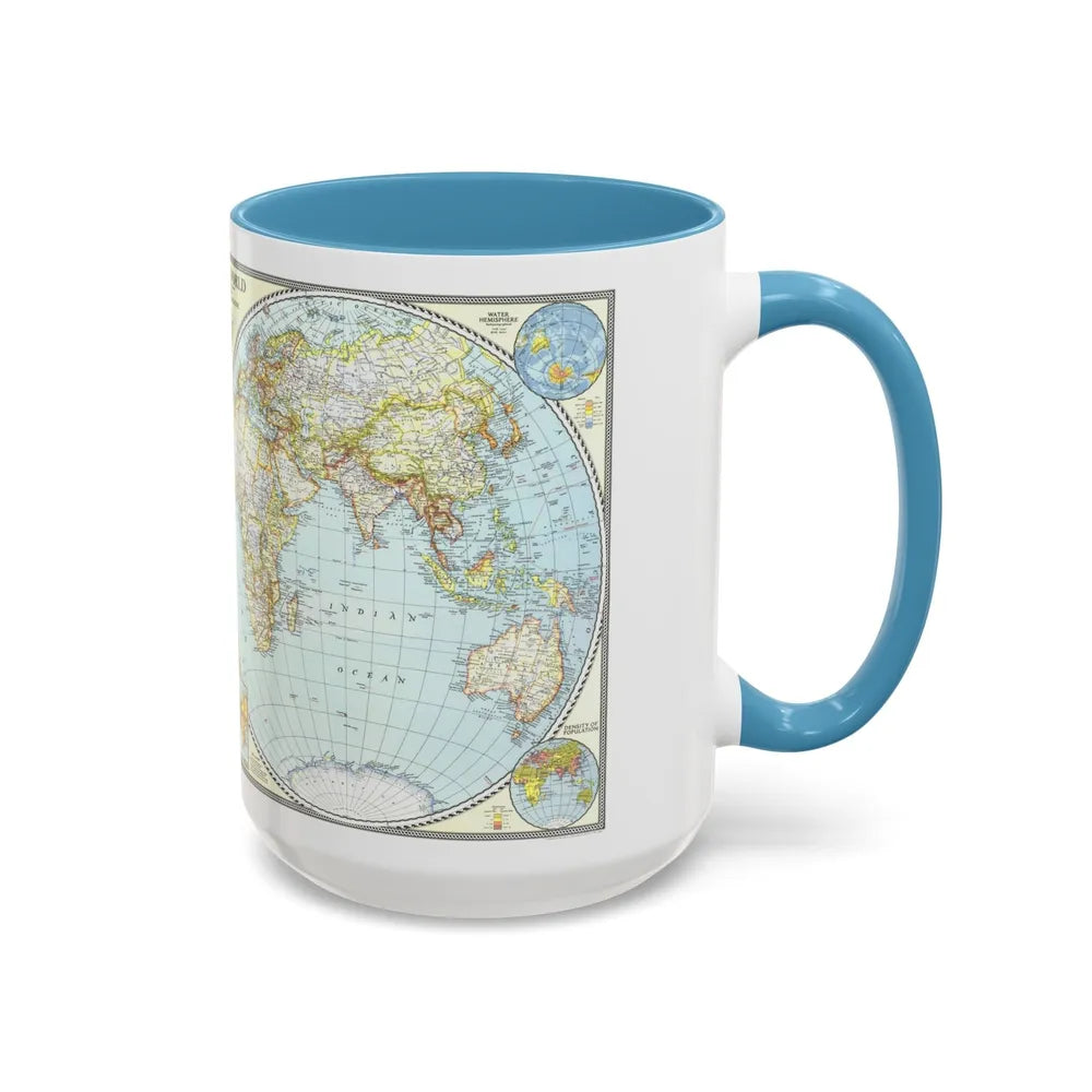 World Map (1941) (Map) Accent Coffee Mug-Go Mug Yourself