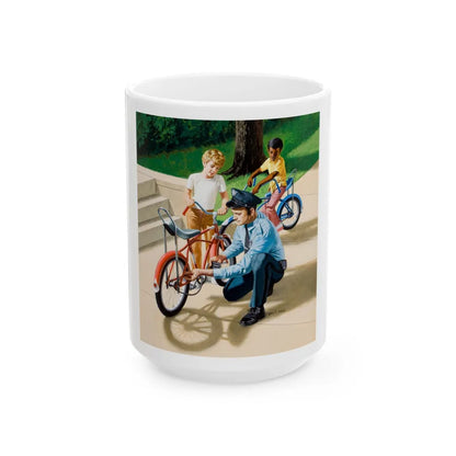 Fixing the Bike - White Coffee Mug-15oz-Go Mug Yourself