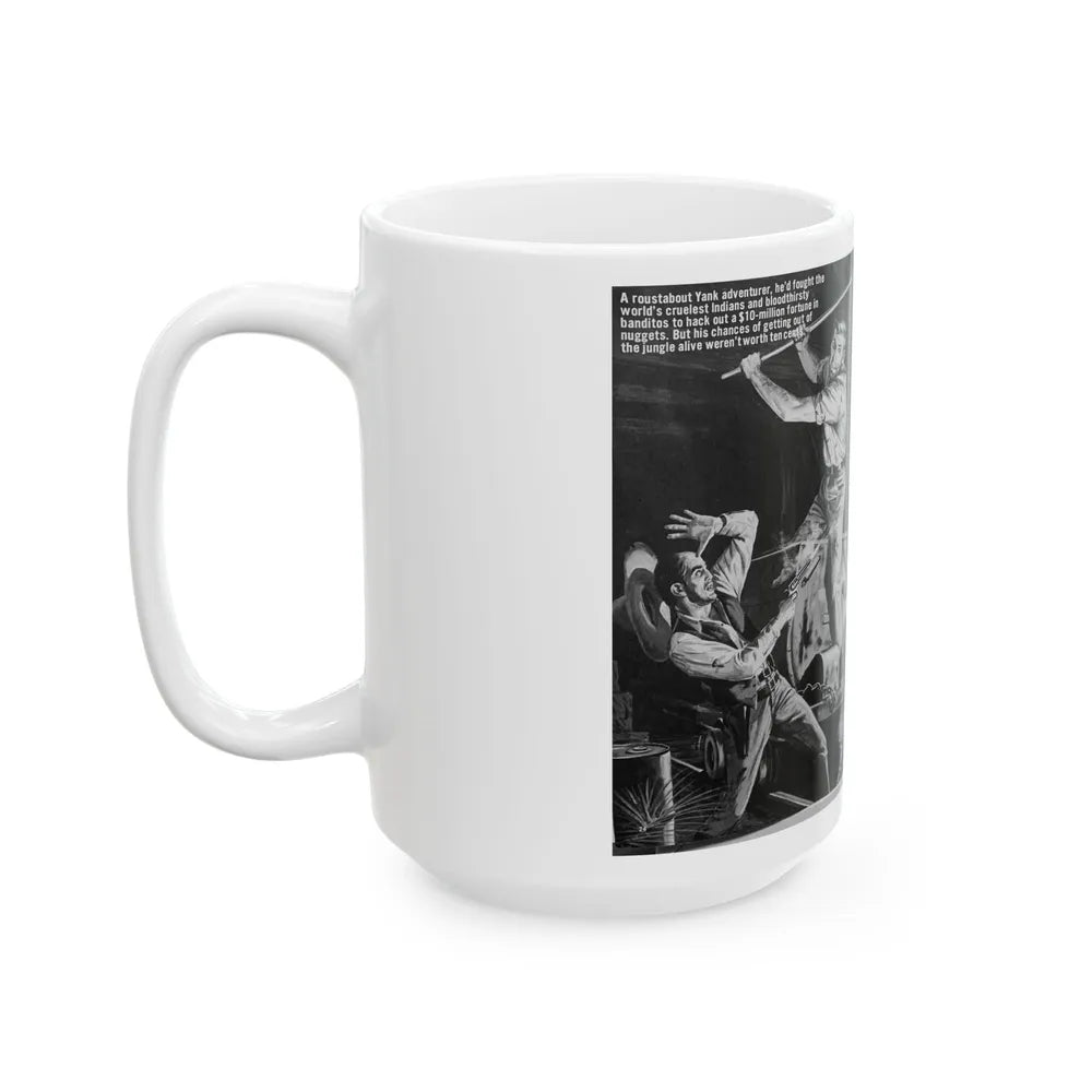 Boss of Brazil's Wildest Goldtown, For Men Only, June 1965 - White Coffee Mug-Go Mug Yourself