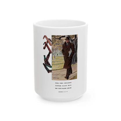 Esquire Fashion Illustration, Autumn 1933 (2) - White Coffee Mug-15oz-Go Mug Yourself