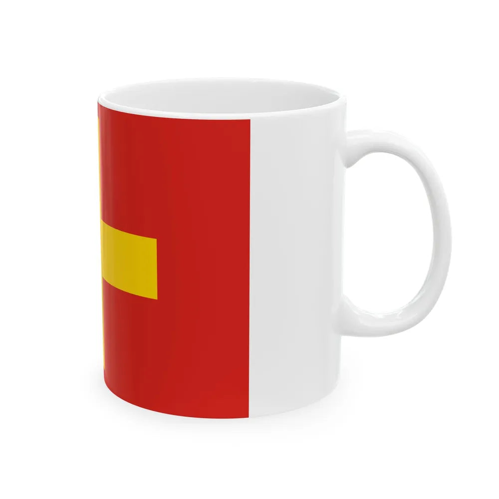 Flag of Ancona Italy - White Coffee Mug-Go Mug Yourself