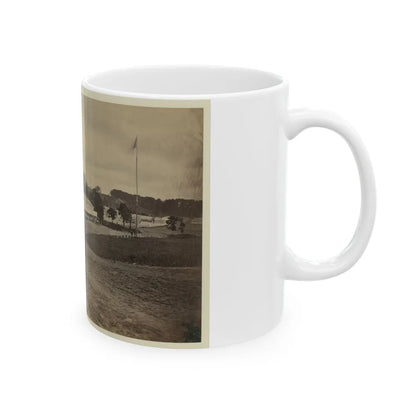 Cavalry Depot At Giesboro, Md. Soldier Facing Man And Girl With People In Horse-Drawn Carriage In Foreground (U.S. Civil War) White Coffee Mug-Go Mug Yourself